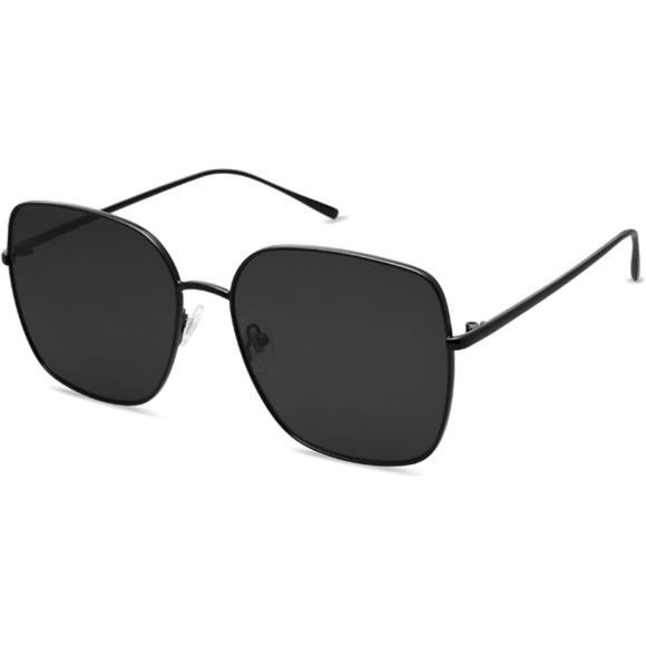 Oversized Square Metal Frame Sunglasses for Women Men Flat Mirrored Lens?? main image 4